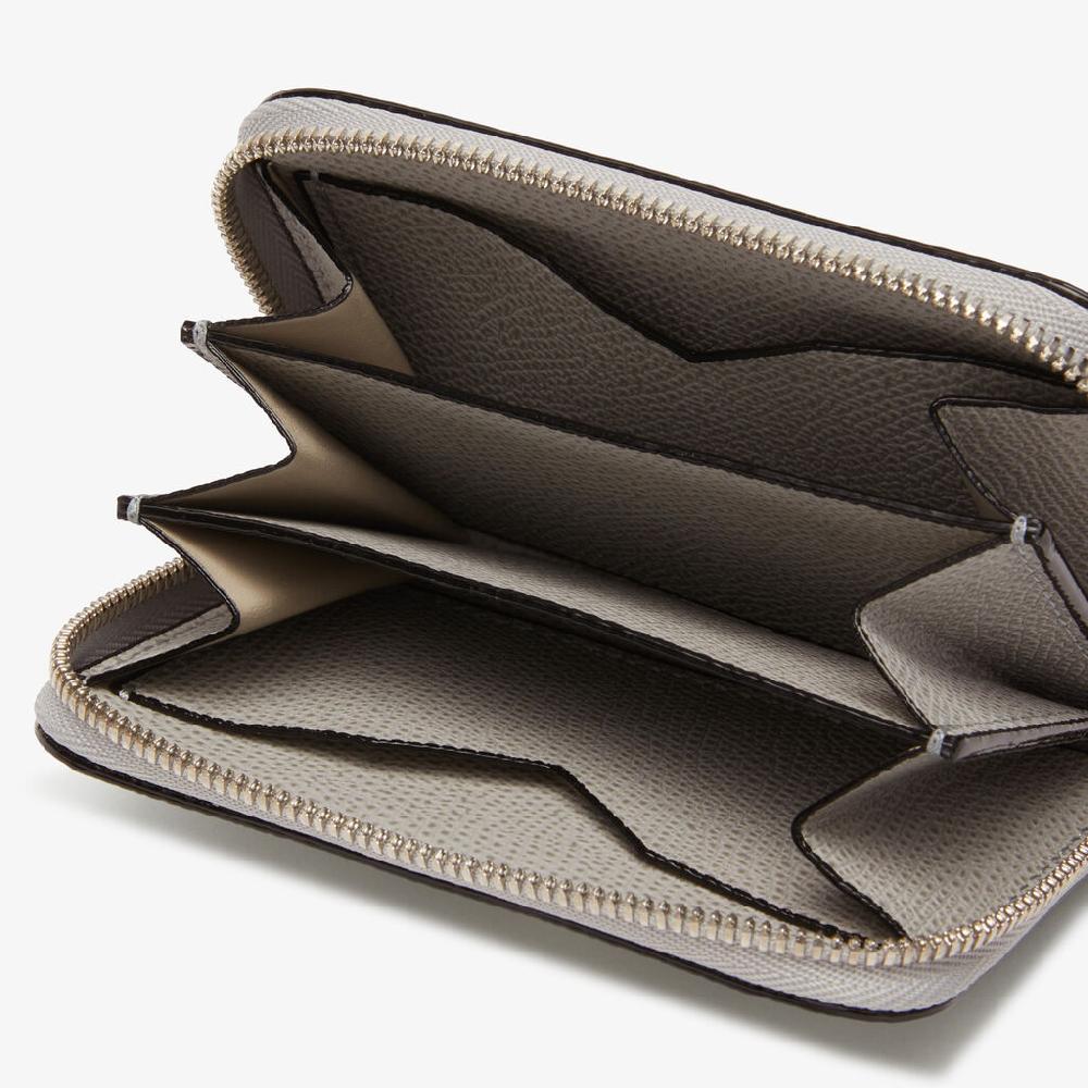 Valextra Portacarte da Donna in Pelle Grigio chiaro | Valextra Zip Around Fino al 50% di sconto