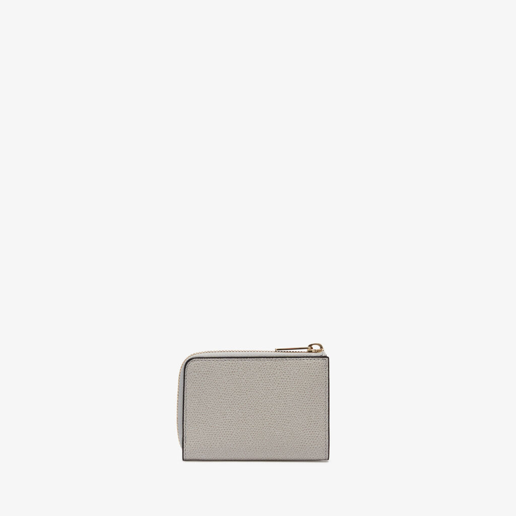 Valextra Portachiavi con zip in Pelle Grigio chiaro | Valextra Zip Around Fino al 65% di sconto