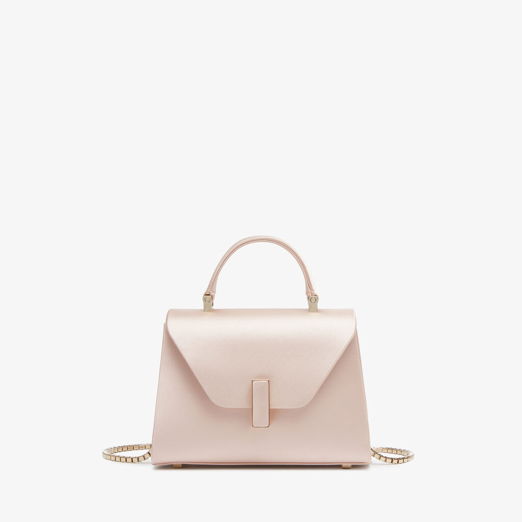 Valextra BORSA MICRO ISIDE RASO CON CATENA ORO CHIARO Enormi sconti