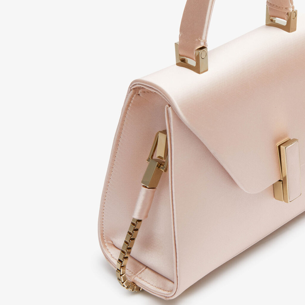 Valextra BORSA MICRO ISIDE RASO CON CATENA ORO CHIARO Enormi sconti