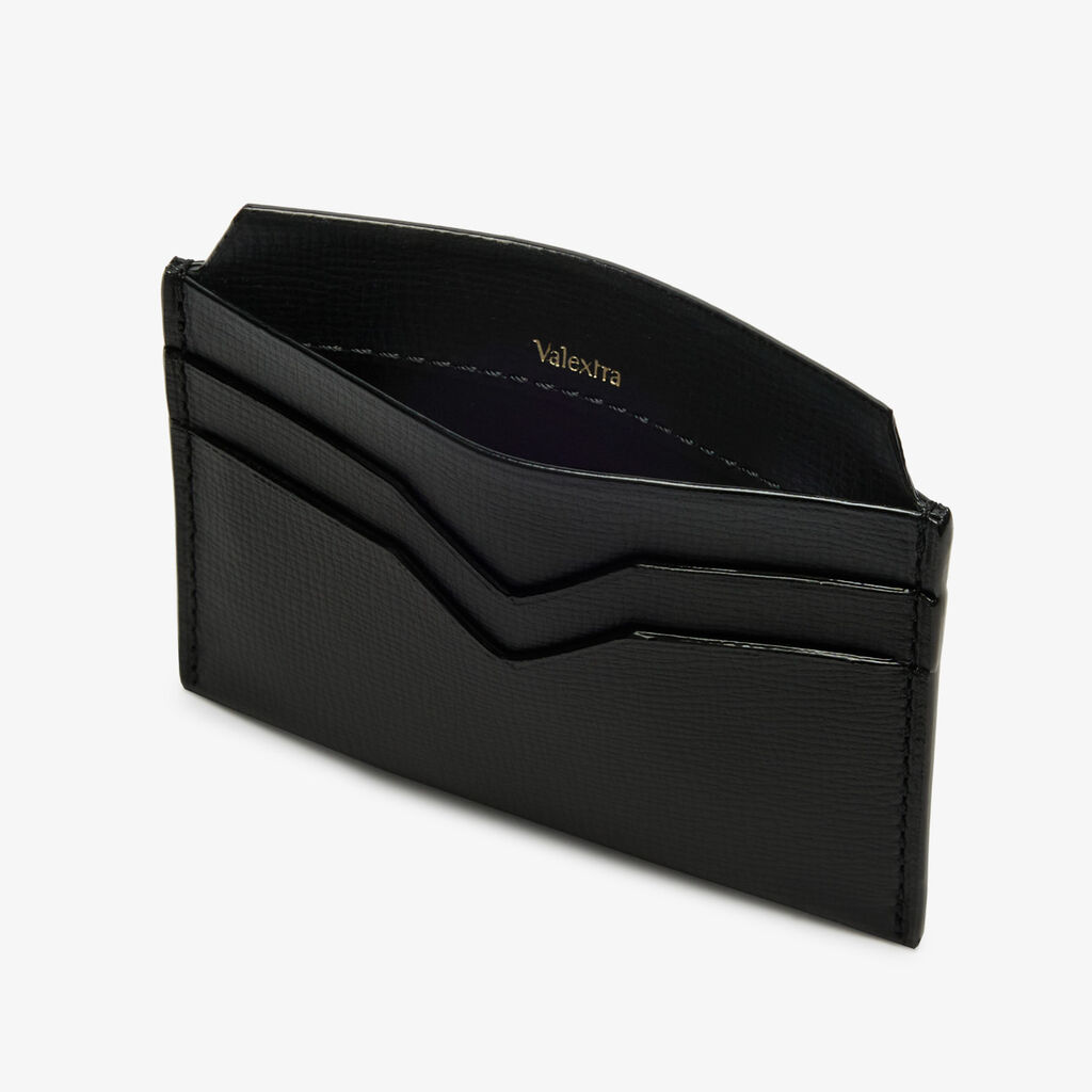 Valextra Porta carte di credito compatto in Pelle Nera | Valextra Nuovo