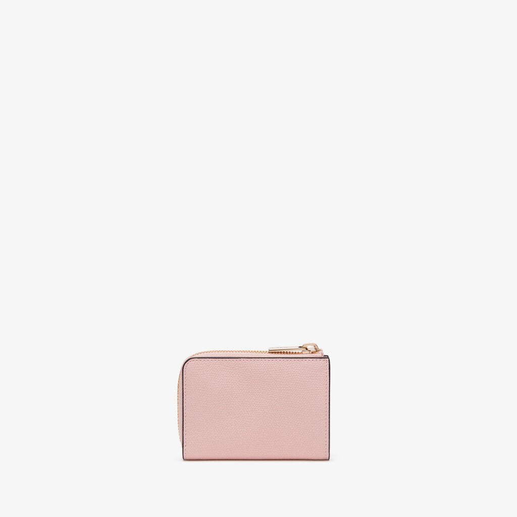 Valextra Portachiavi da Donna in Pelle Rosa | Valextra Zip Around Negozi Online