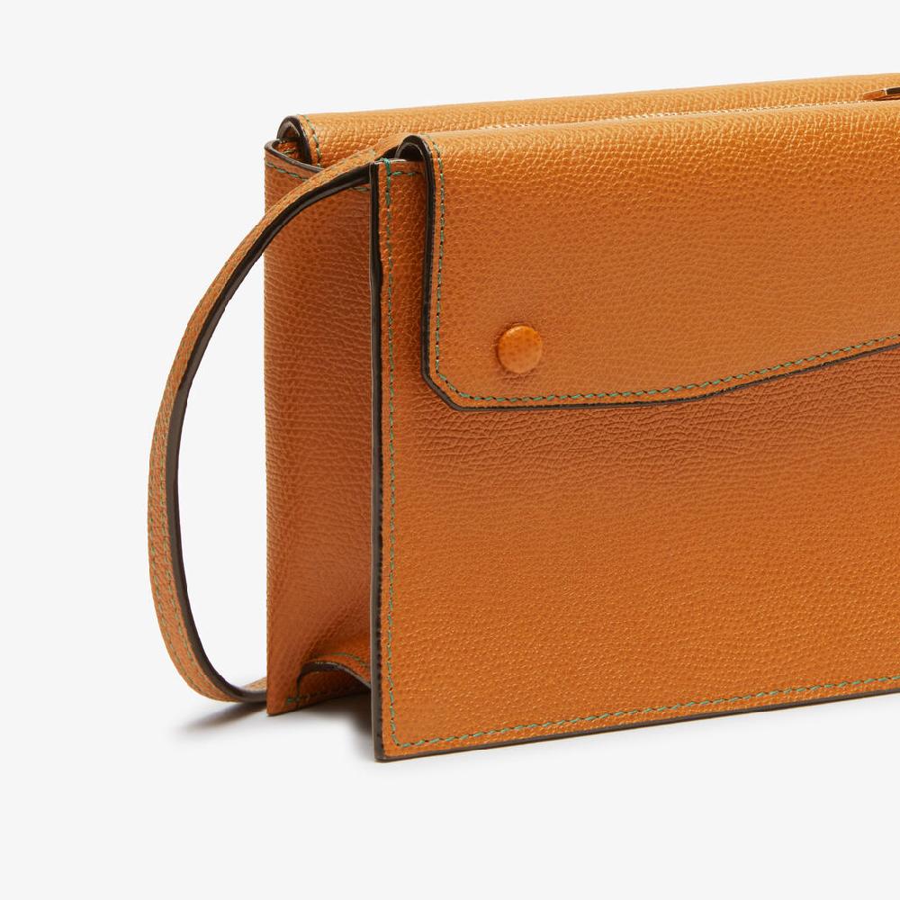 Valextra Borsetta piccola Mini in Pelle Marrone | Valextra Pocket Presa