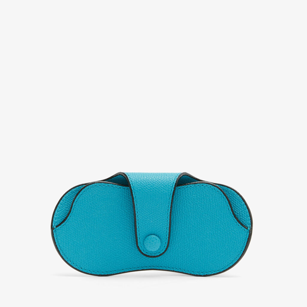 Valextra Custodia porta occhiali di Lusso in Pelle Blu | Valextra Offerta