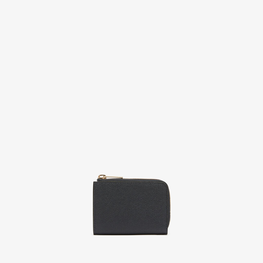 Valextra Portachiavi in Pelle Blu Notte di Lusso | Valextra Zip Around