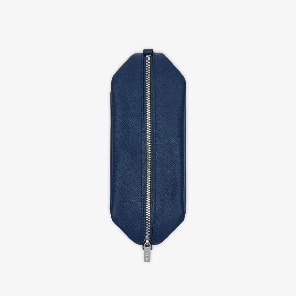 Valextra Pochette da viaggio da Uomo di Lusso in Pelle Blu Vendita Calda