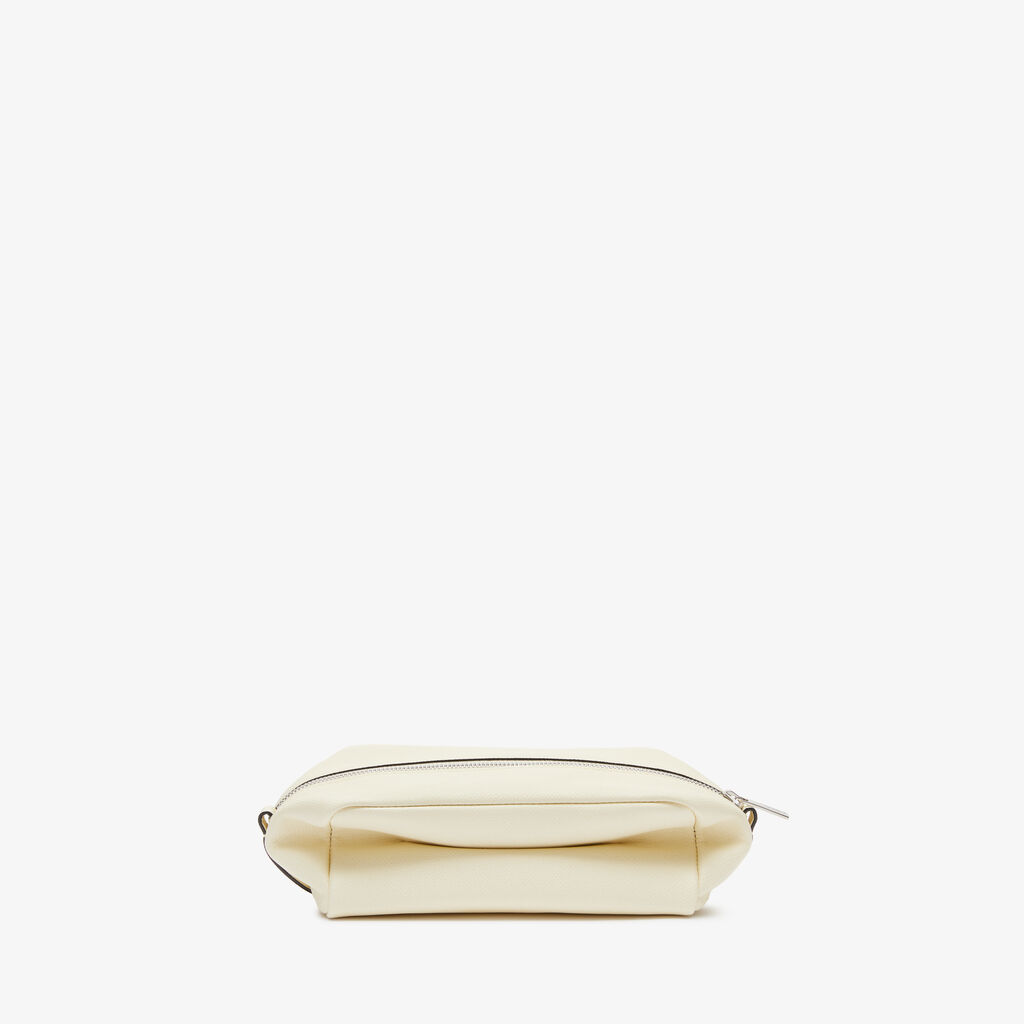 Valextra Pochette da viaggio da Donna di Lusso in Pelle Bianca