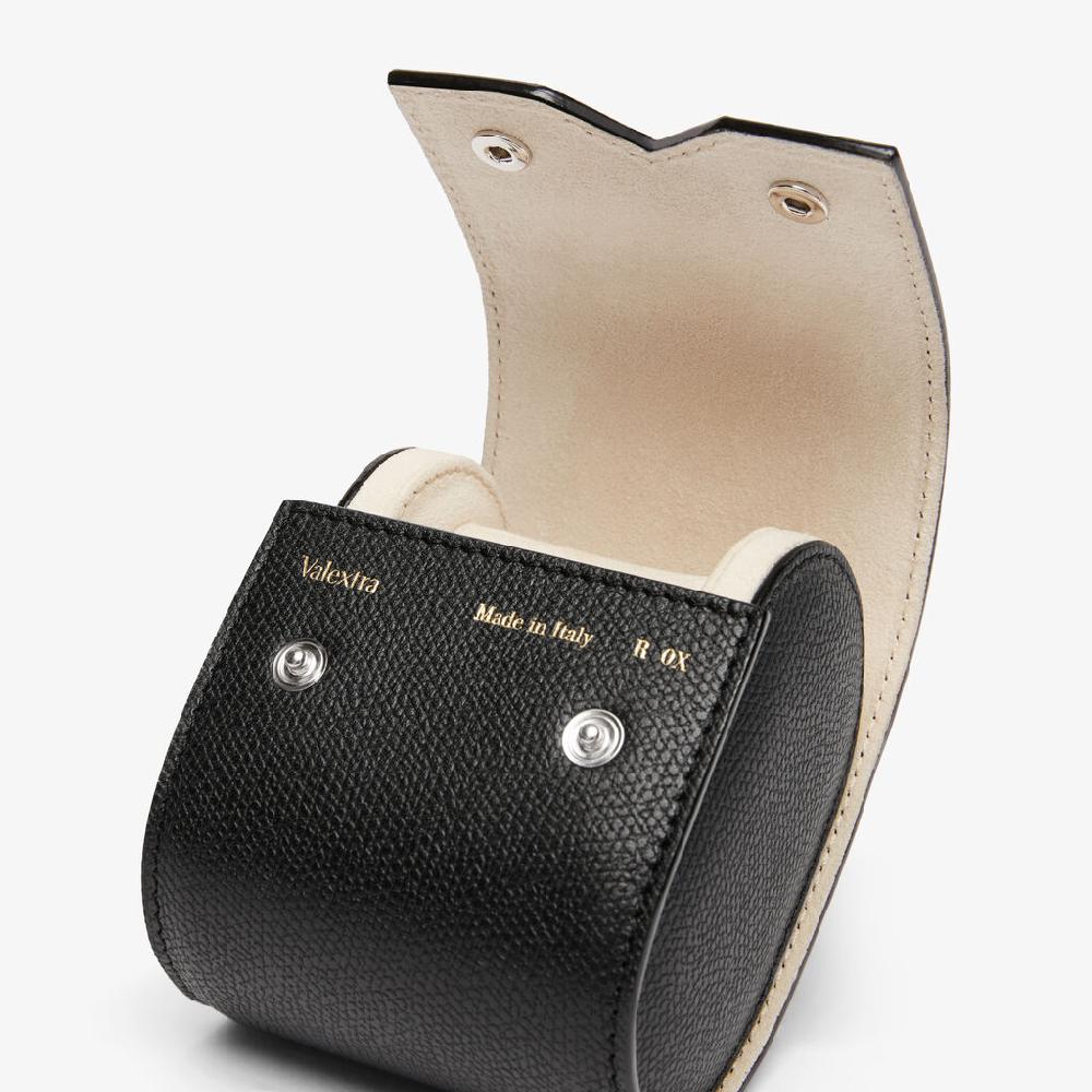 Valextra Porta orologio singolo da Uomo in Pelle Nera | Valextra V-Line Vendite Flash