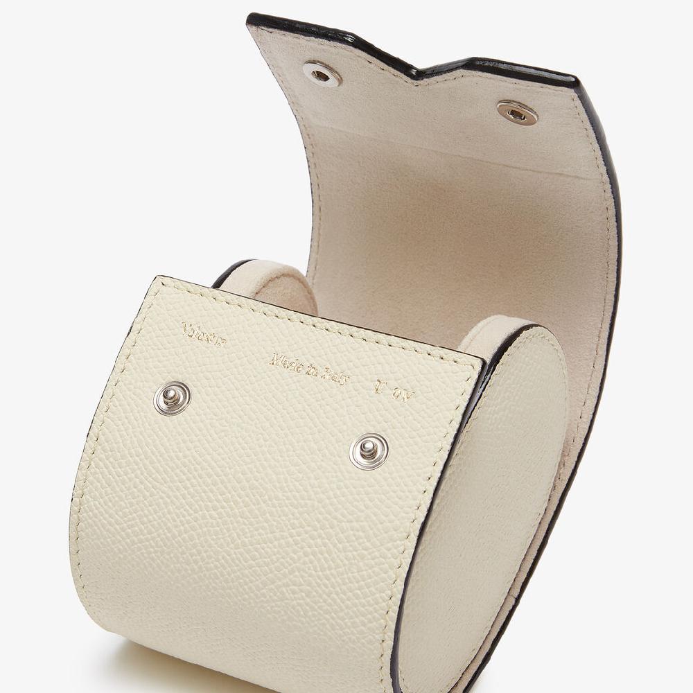 Valextra Porta orologio singolo da Donna in Pelle Bianca | Valextra V-Line Negozio