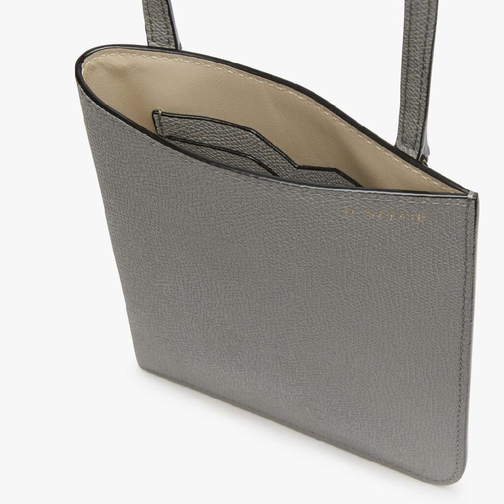 Valextra Portafoglio grande da Donna in Pelle Grigia | Valextra Soft Spedizione gratuita