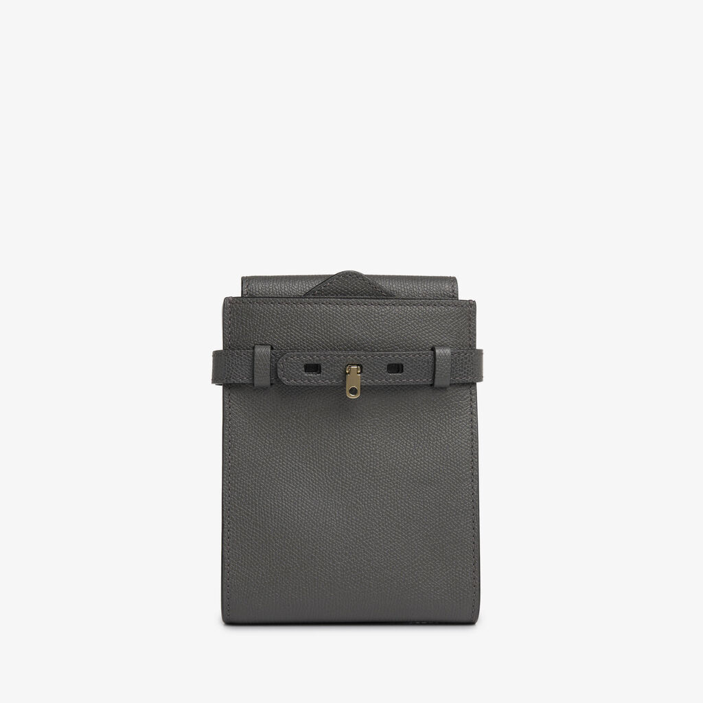 Valextra Borsa a tracolla Micro in Pelle Grigia | Valextra Brera