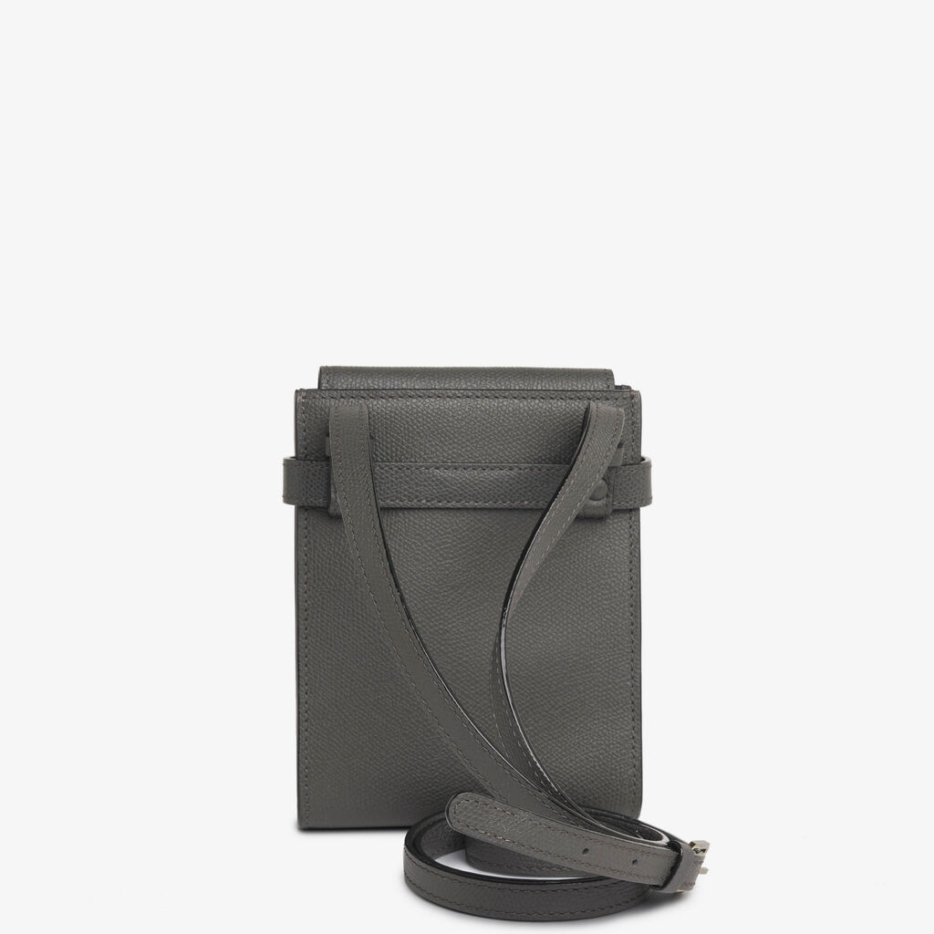 Valextra Borsa a tracolla Micro in Pelle Grigia | Valextra Brera Sconto di tempo limitato
