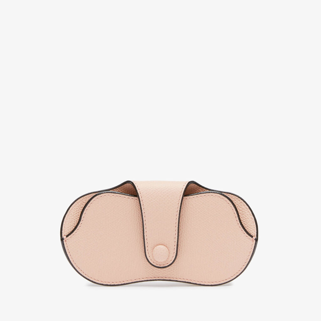 Valextra Porta Occhiali | Pelle di vitello Millepunte | Rosa Bonne Mine | Valextra Flash Sale