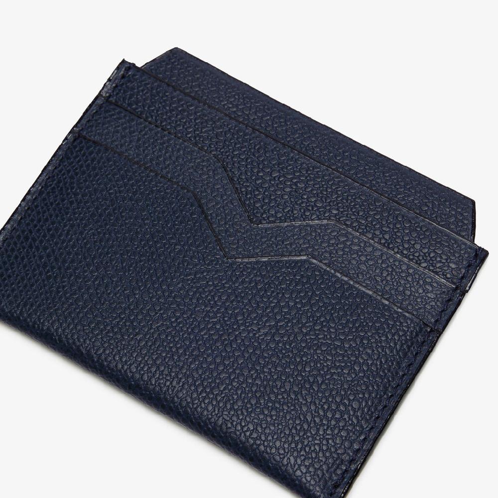 Valextra Porta carte di credito elegante in Pelle Blu | Valextra Offerta esclusiva