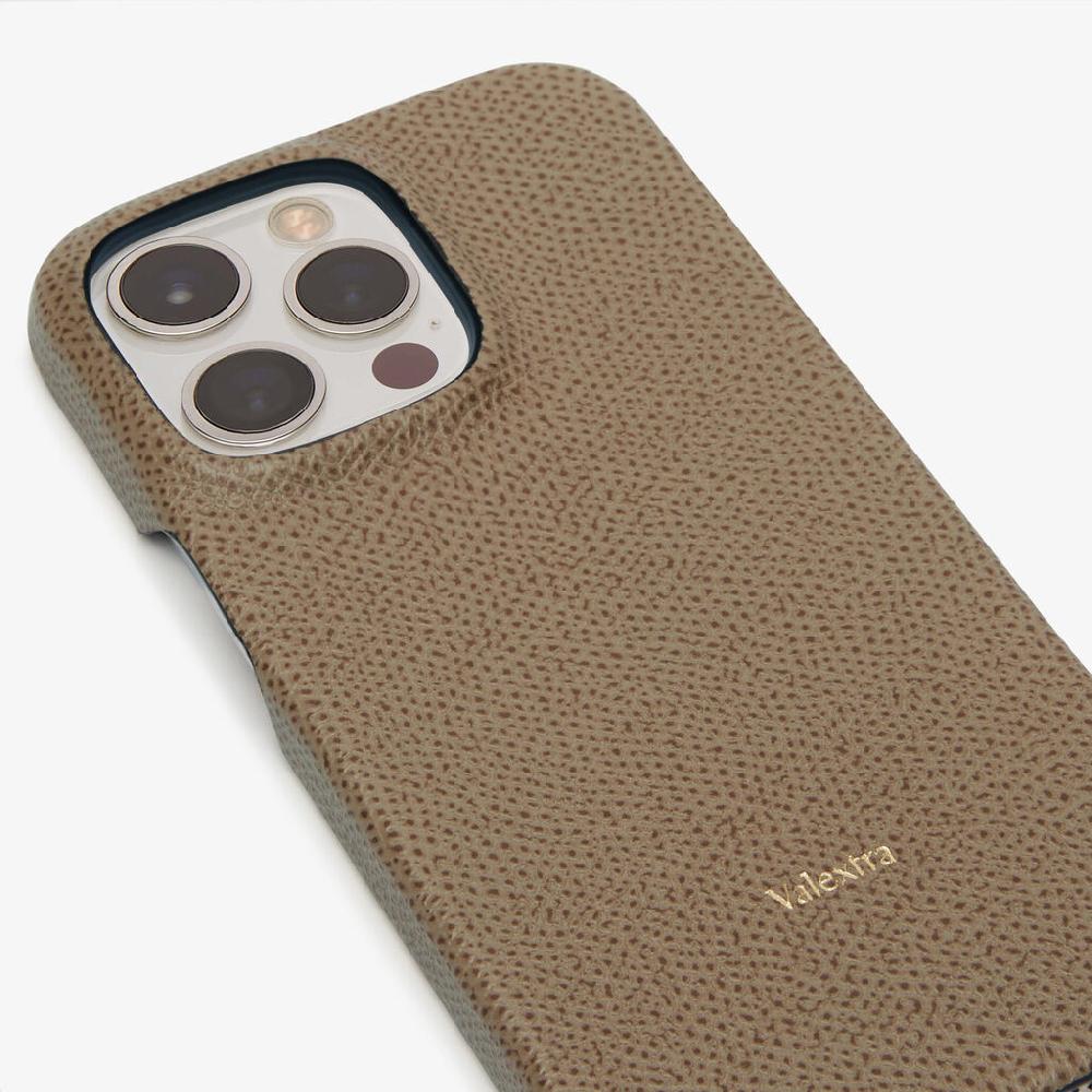 Valextra Cover Iphone 13 Pro in Pelle Marrone Tortora | Valextra Offerta natalizia