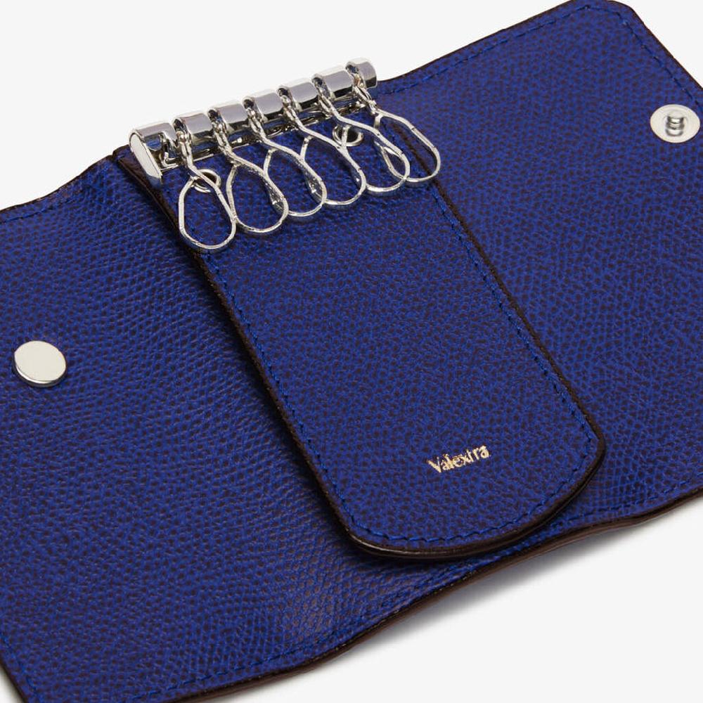 Valextra Portachiavi in Pelle Blu | Valextra Offerta Giorno del Papà