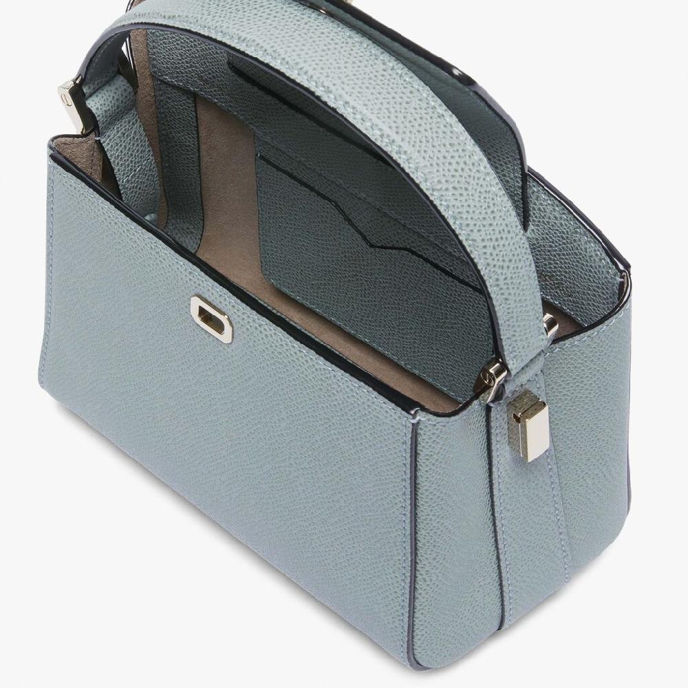Valextra Borsa a mano Micro in Pelle Blu | Valextra Brera Vendita calda