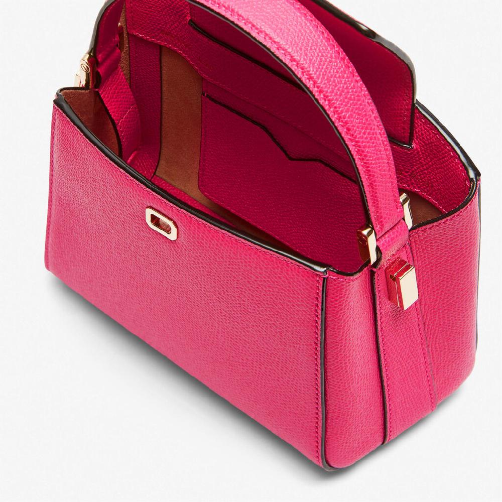 Valextra Borsa a tracolla Micro in Pelle Rosa Fucsia | Valextra Brera Latest fashion