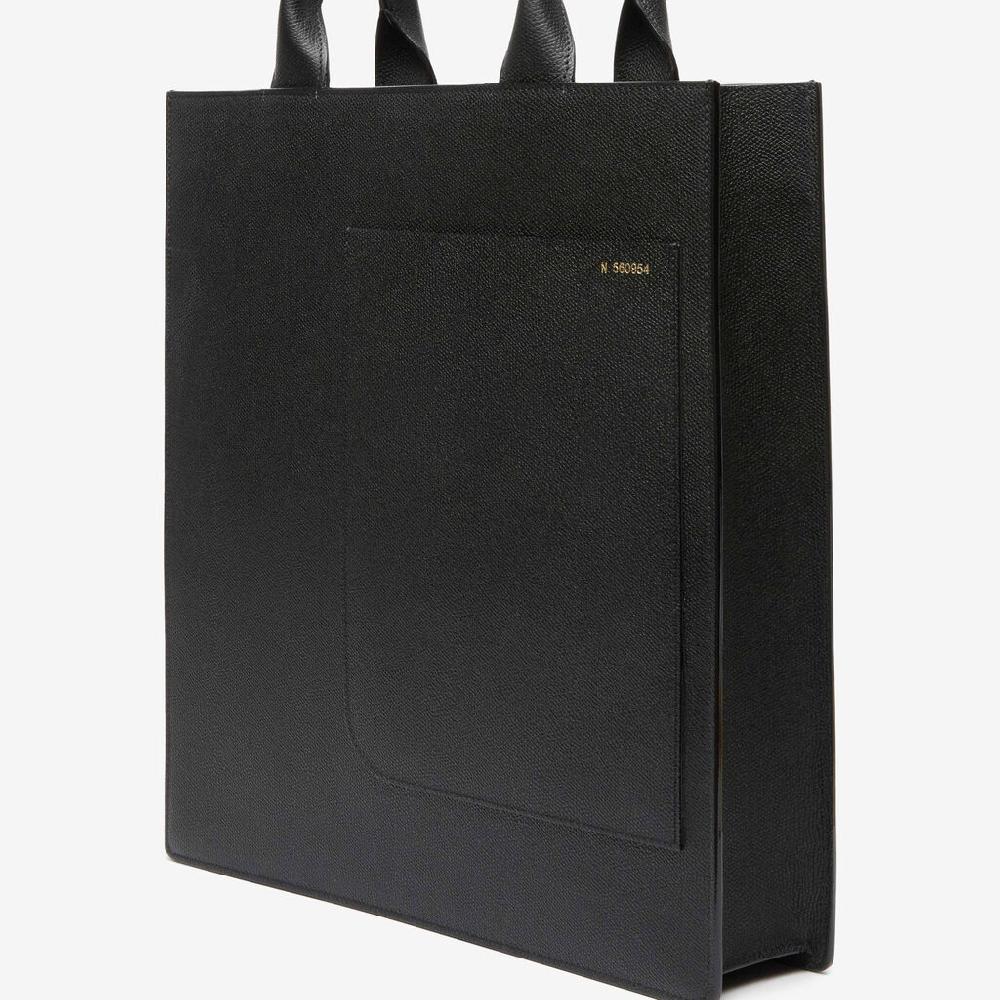 Valextra Borsetta da Donna Media in Pelle di Lusso Nera | Valextra Boxy Online Outlet