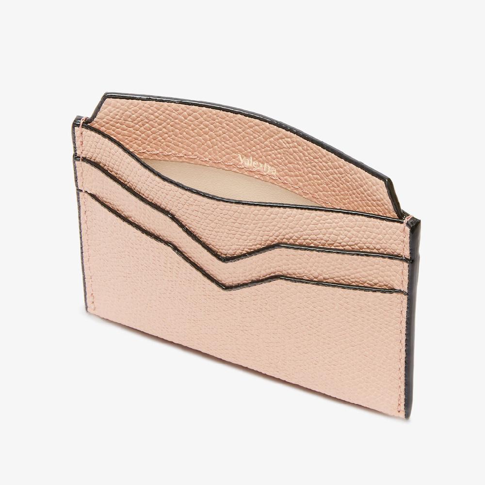 Valextra Porta Carte 4CC | Pelle di vitello Millepunte | Rosa Bonne Mine | Valextra Grandi sconti
