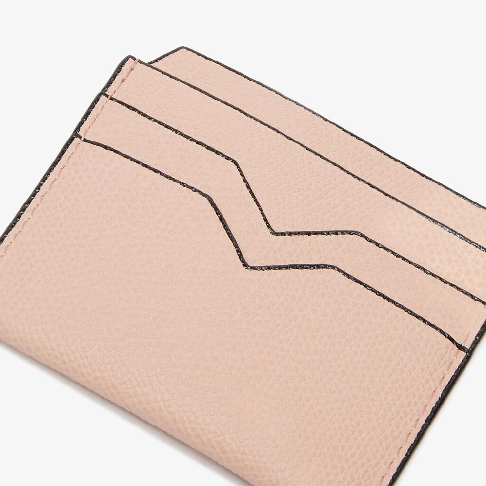 Valextra Porta Carte 4CC | Pelle di vitello Millepunte | Rosa Bonne Mine | Valextra Grandi sconti