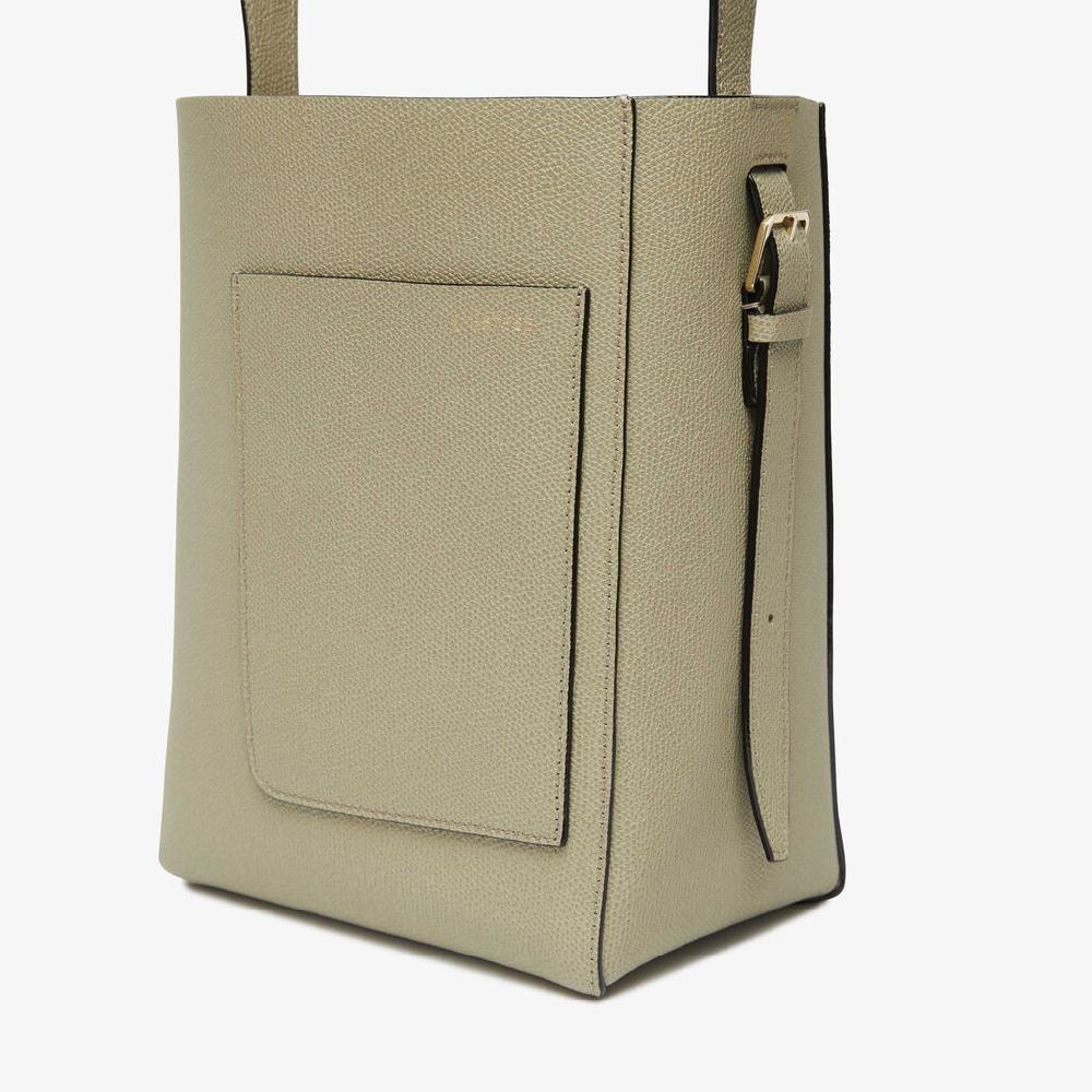 Valextra Borsa a secchiello da Donna in Pelle Verde tundra | Valextra Soft Comprane uno, ottenene uno gratis