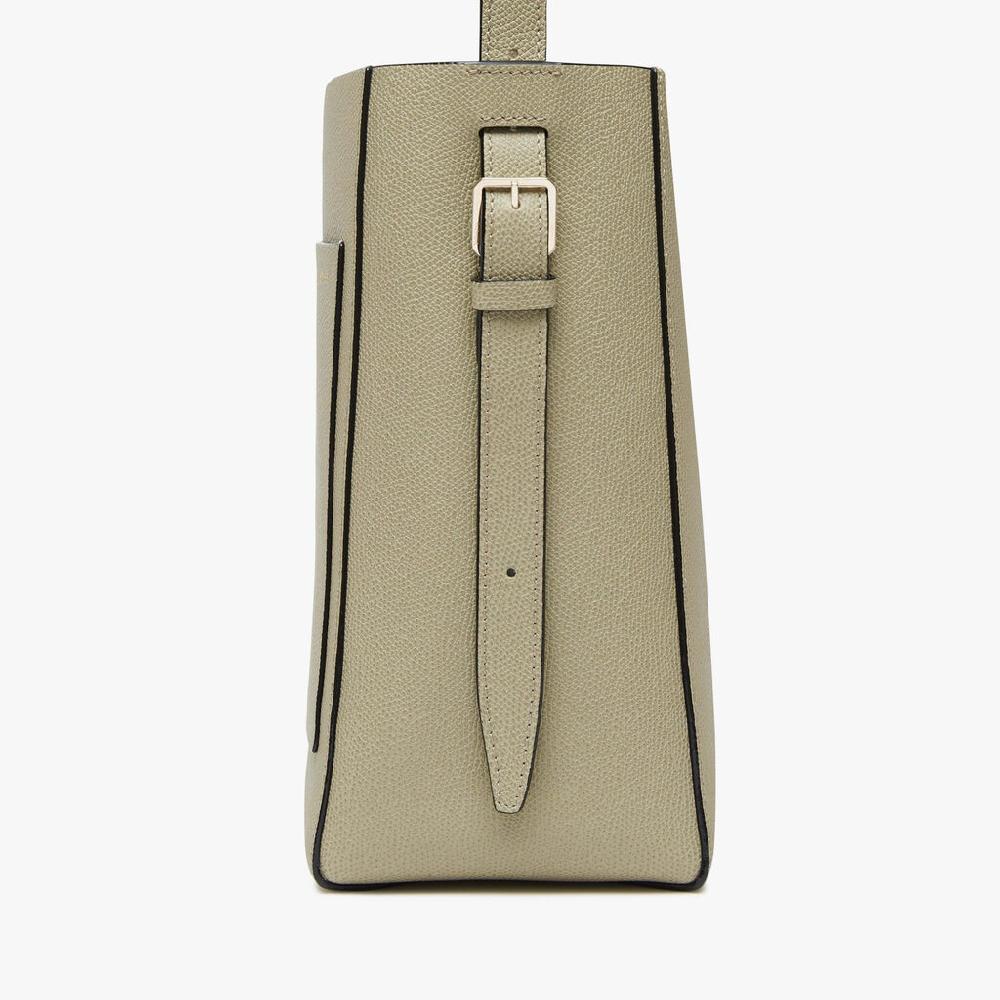 Valextra Borsa a secchiello da Donna in Pelle Verde tundra | Valextra Soft Comprane uno, ottenene uno gratis
