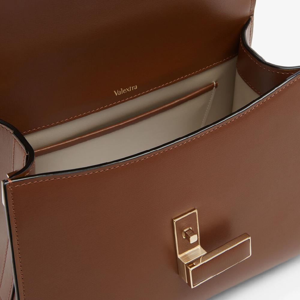Valextra Borsa a mano Donna Mini in Pelle rigida Marrone | Valextra Iside Enormi risparmi