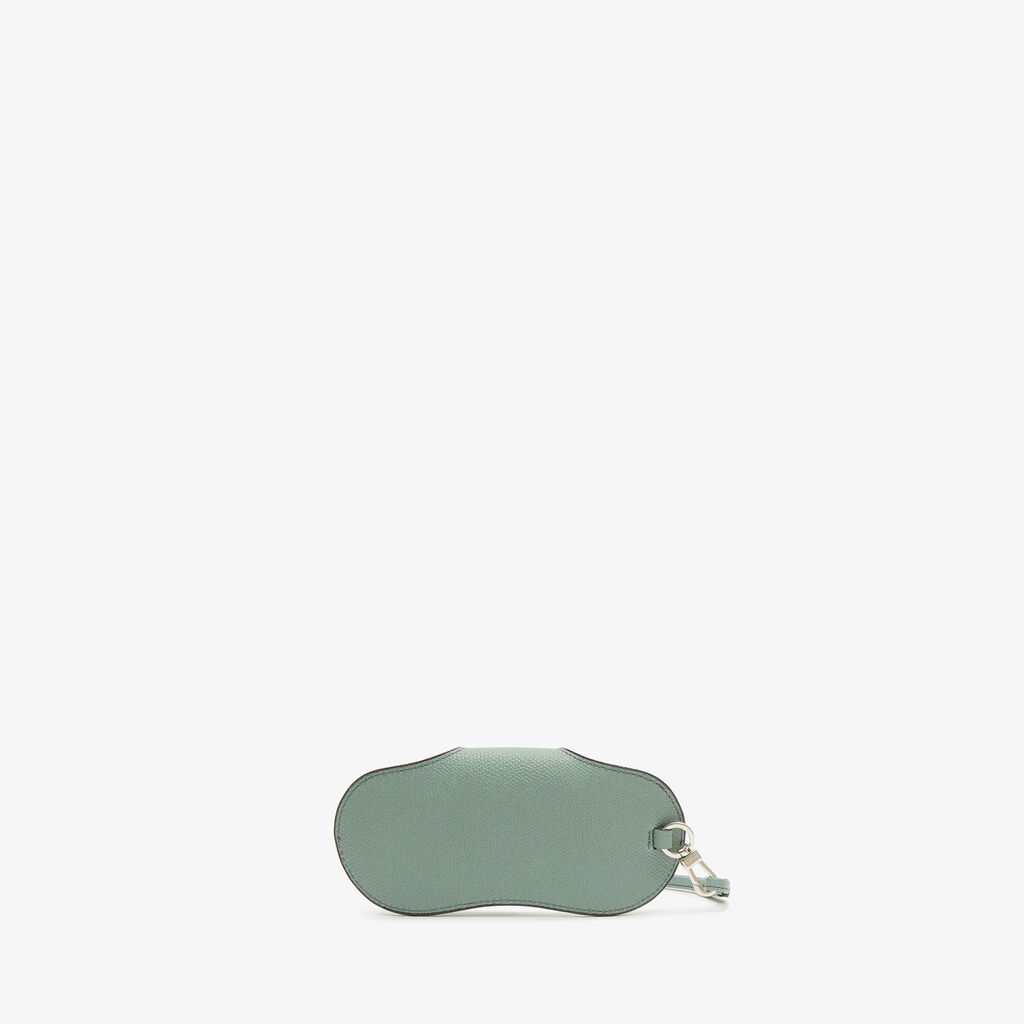 Valextra Porta Occhiali Con Tracolla | Pelle di vitello Millepunte | Verde Eucalipto | Valextra Super Saving Price