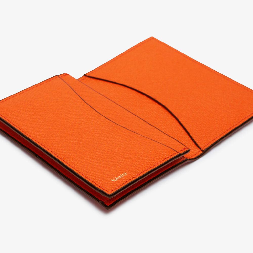Valextra Porta carte di credito in Pelle Arancione | Valextra Fino al 60% di sconto