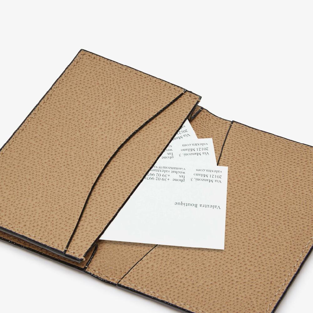 Valextra Porta carte di credito da Donna di Lusso in Pelle Beige | Valextra Fino al 65% di sconto
