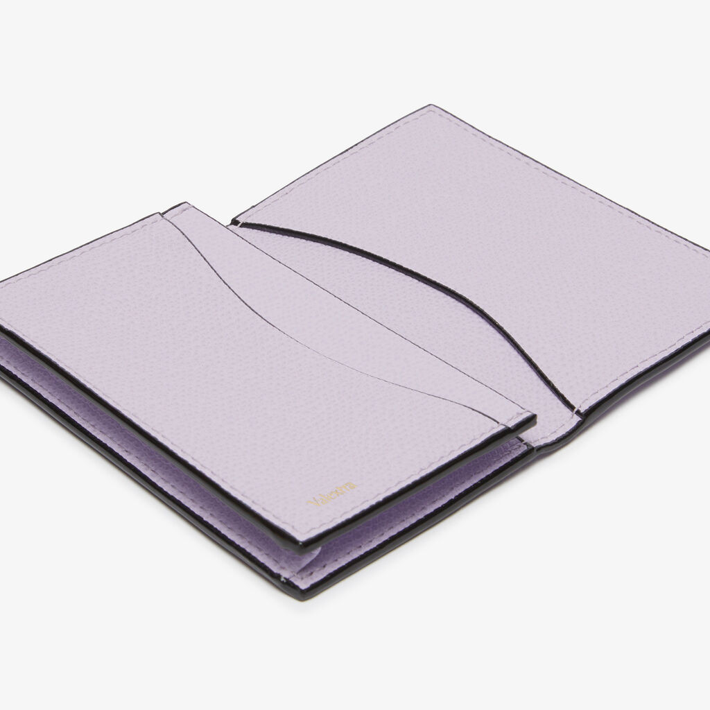 Valextra Porta carte di credito da Donna di Lusso in Pelle Lilla | Valextra Only for today