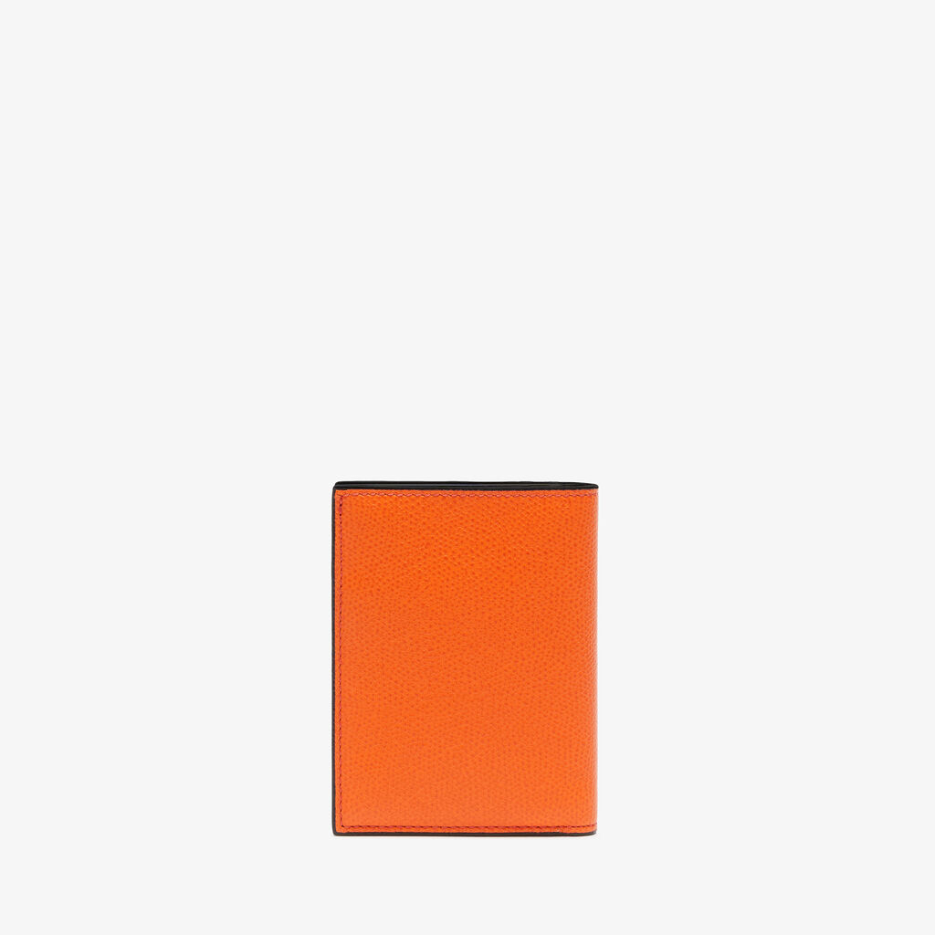 Valextra Portafoglio bifold da Donna di Lusso in Pelle Arancione | Valextra Enormi sconti