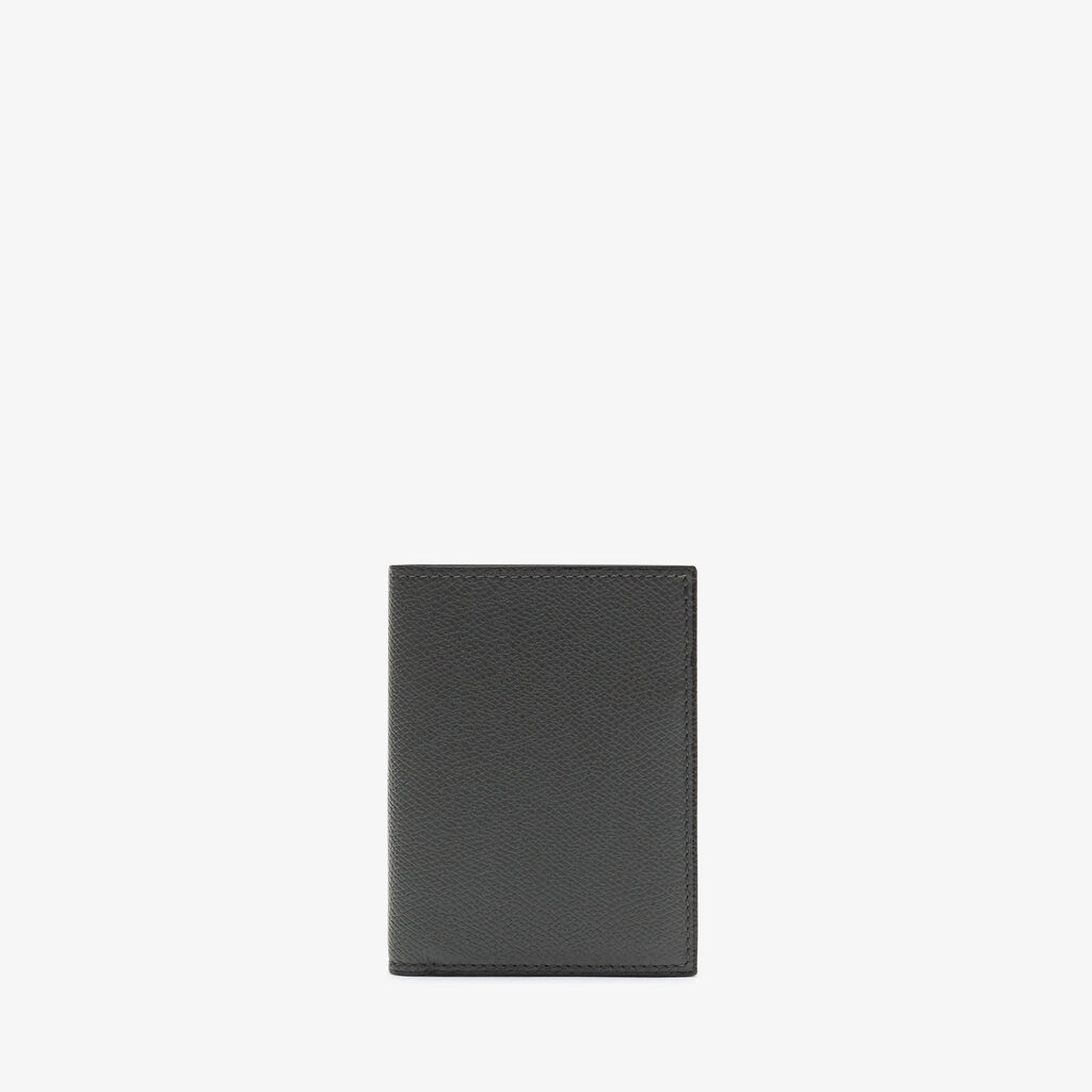 Valextra Portafoglio bifold da Donna in Pelle Grigia di Lusso | Valextra