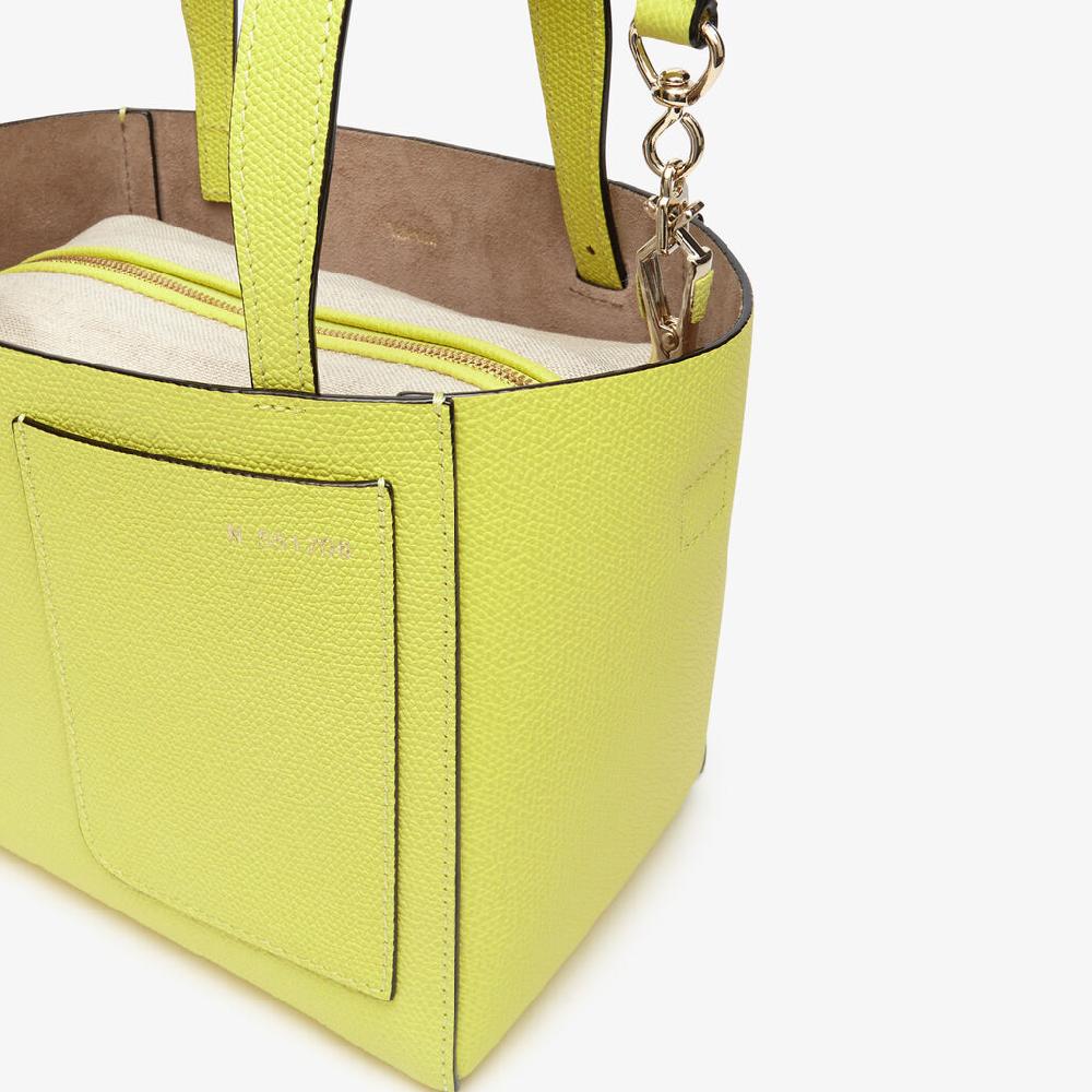 Valextra Borsa a secchiello da Donna in Pelle Gialla | Valextra Soft Black Friday Prezzi