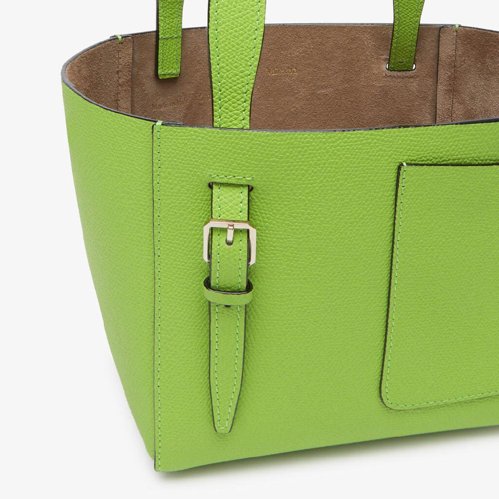 Valextra Borsa a secchiello da Donna in Pelle Verde | Valextra Soft Duty-free