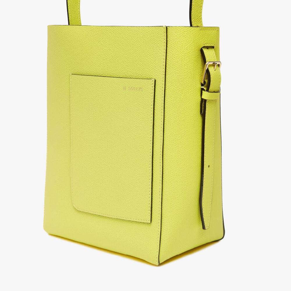 Valextra Borsa a secchiello da Donna Mini Gialla di Lusso | Valextra Soft 2025