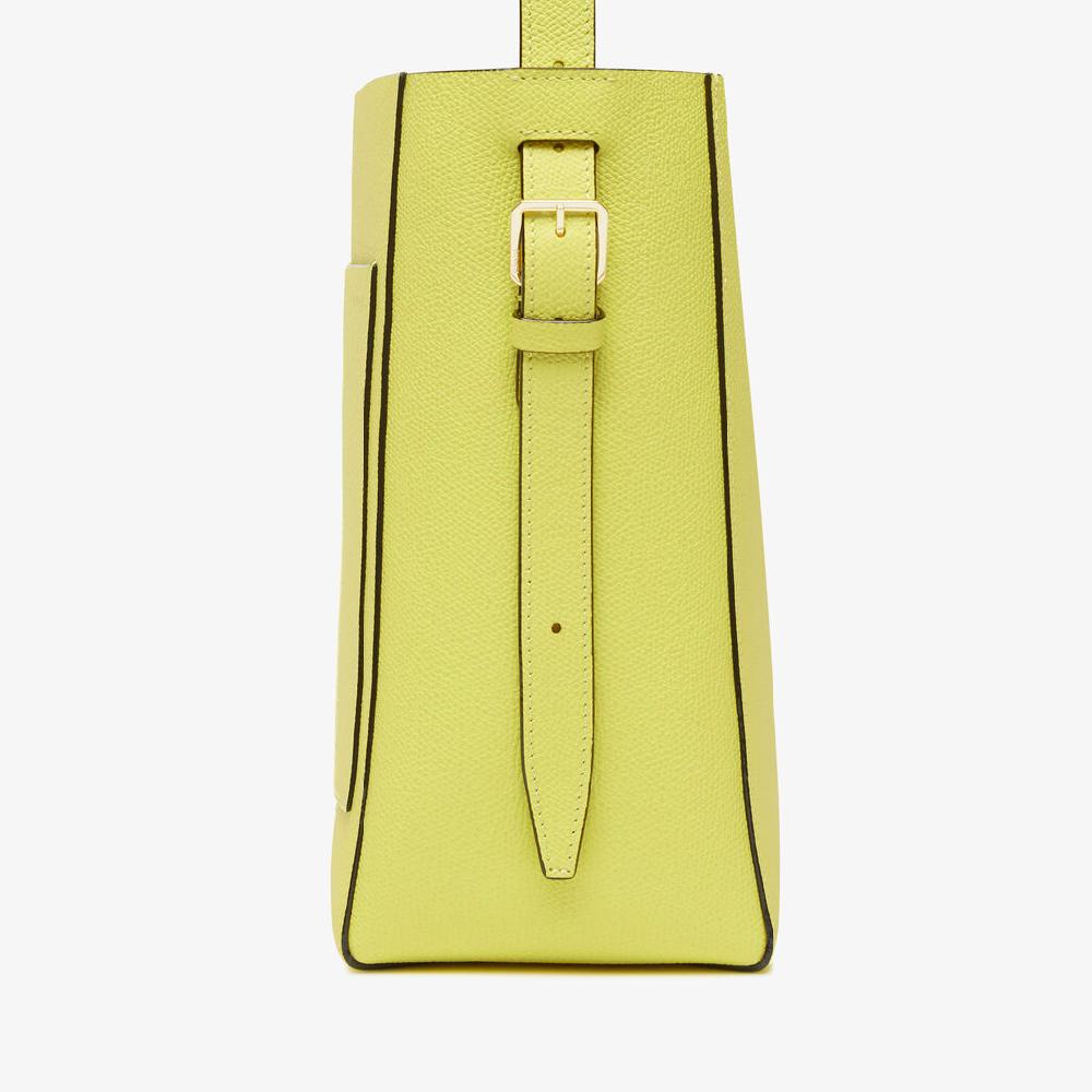Valextra Borsa a secchiello da Donna Mini Gialla di Lusso | Valextra Soft 2025