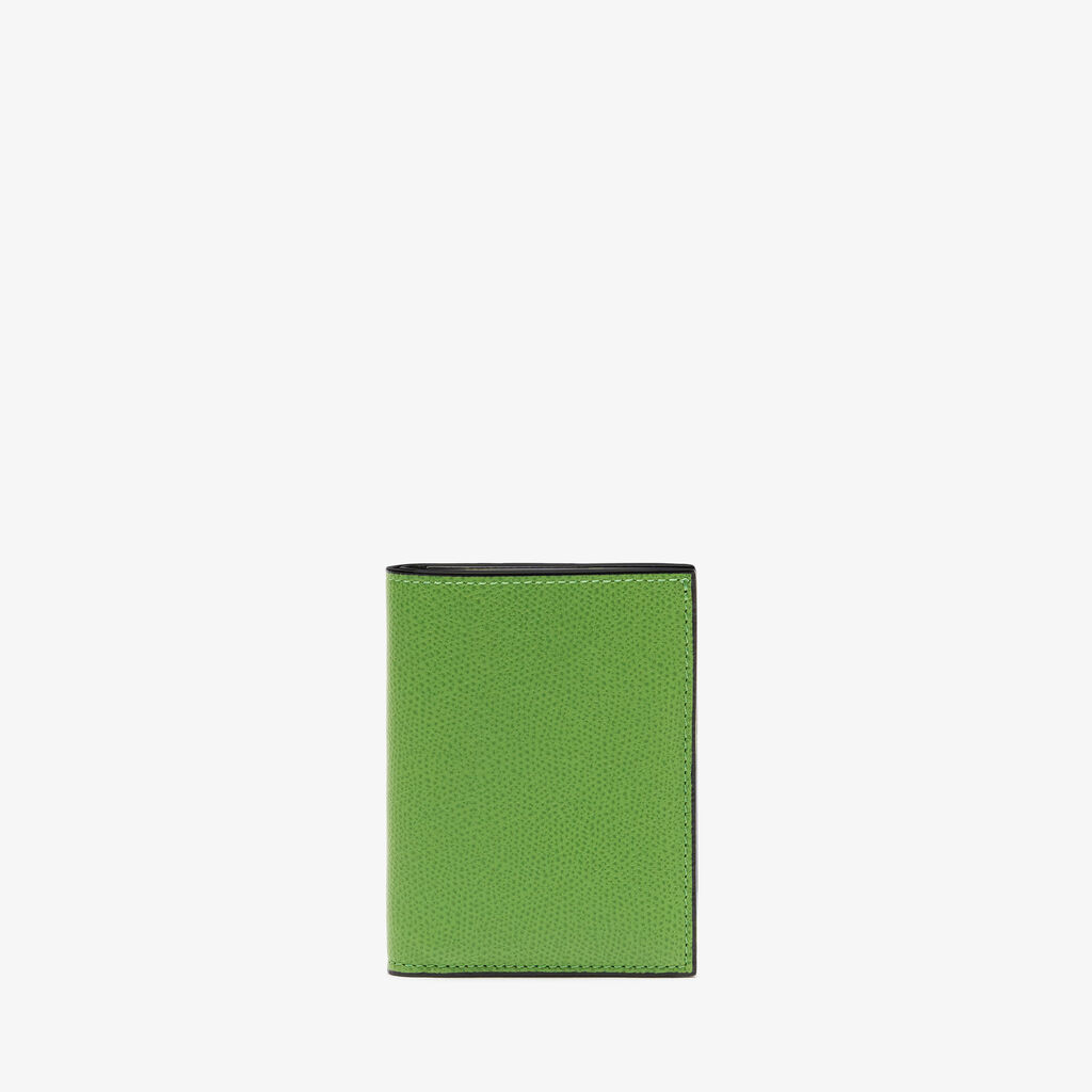 Valextra Portafoglio bifold di Lusso in Pelle Verde | Valextra Italia