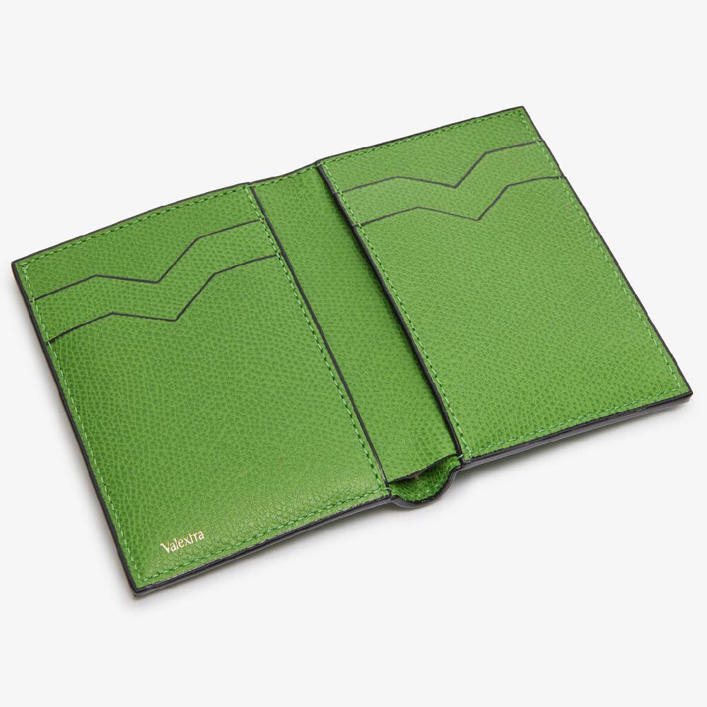 Valextra Portafoglio bifold di Lusso in Pelle Verde | Valextra Italia