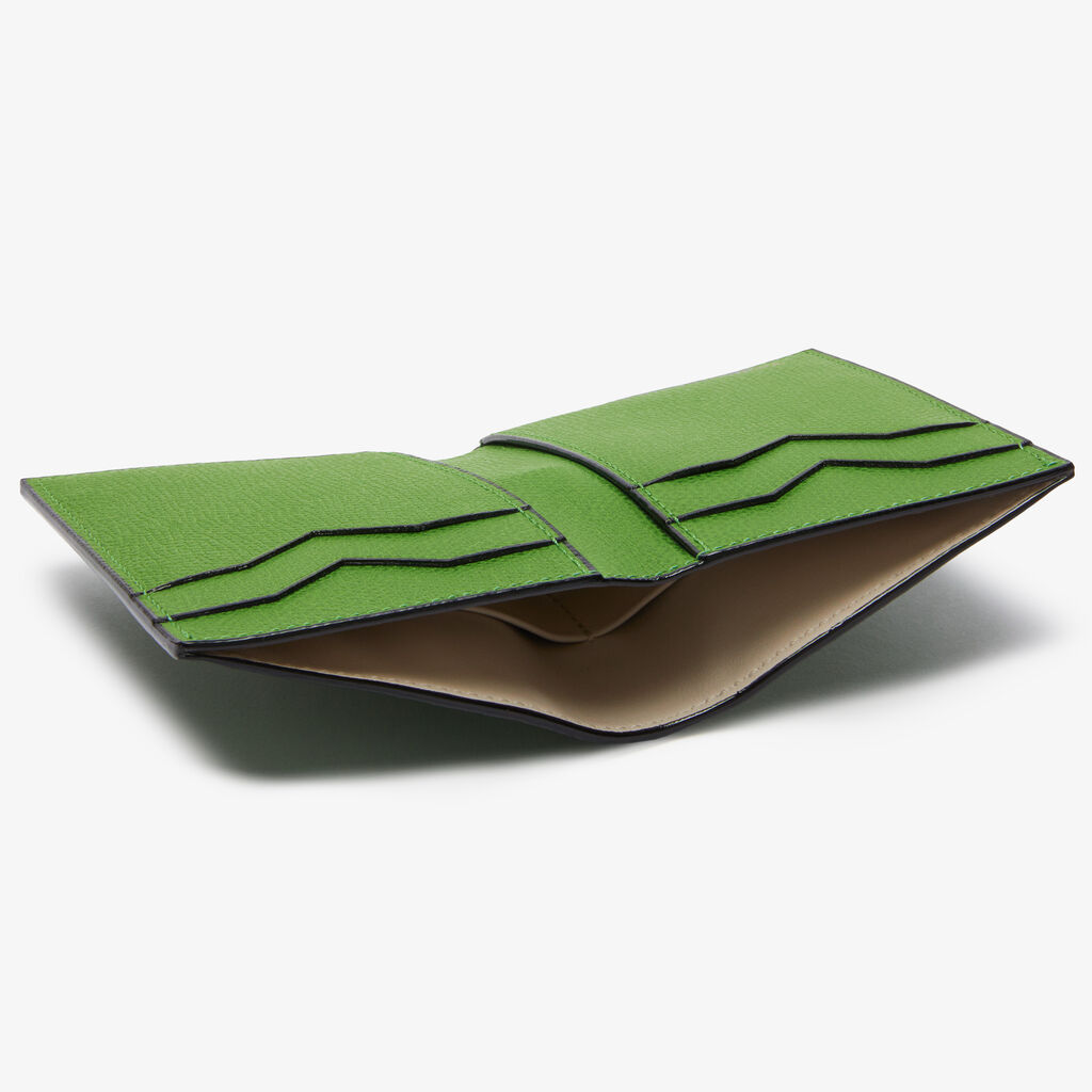 Valextra Portafoglio bifold di Lusso in Pelle Verde | Valextra Italia