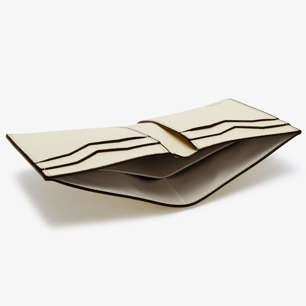 Valextra Portafoglio bifold da Donna in Pelle Bianca di Lusso | Valextra Nuovo