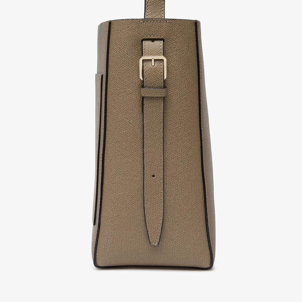 Valextra Borsetta a secchiello da Donna in Pelle Marrone | Valextra Soft Vendita