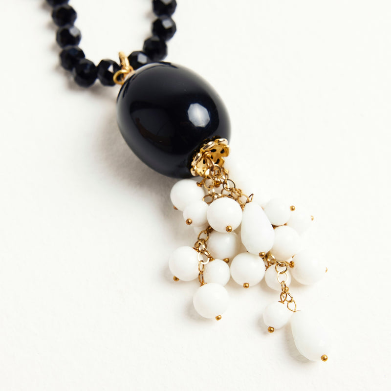 ALMALA COLLANA SCIARPA GRAPPOLO - BIANCO Offerte