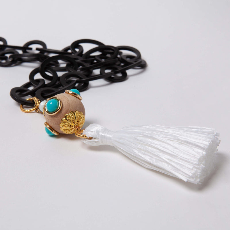 ALMALA COLLANA NAPPA BLACK & WHITE | BIANCO Spedizione Gratuita