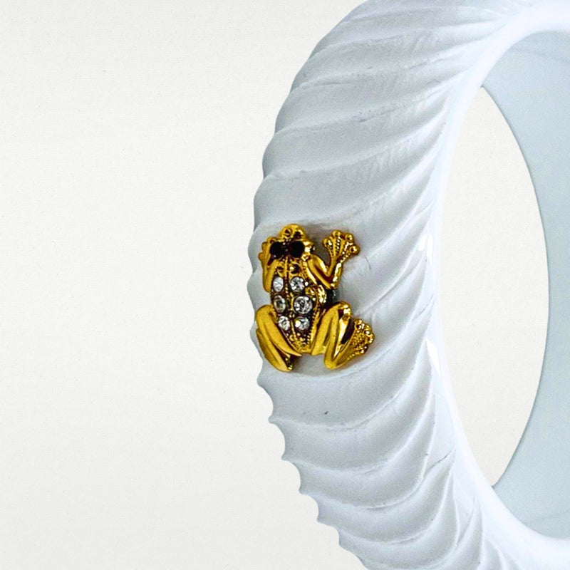 ALMALA BRACCIALE ACETATE FROG | BIANCO Pezzi Unici