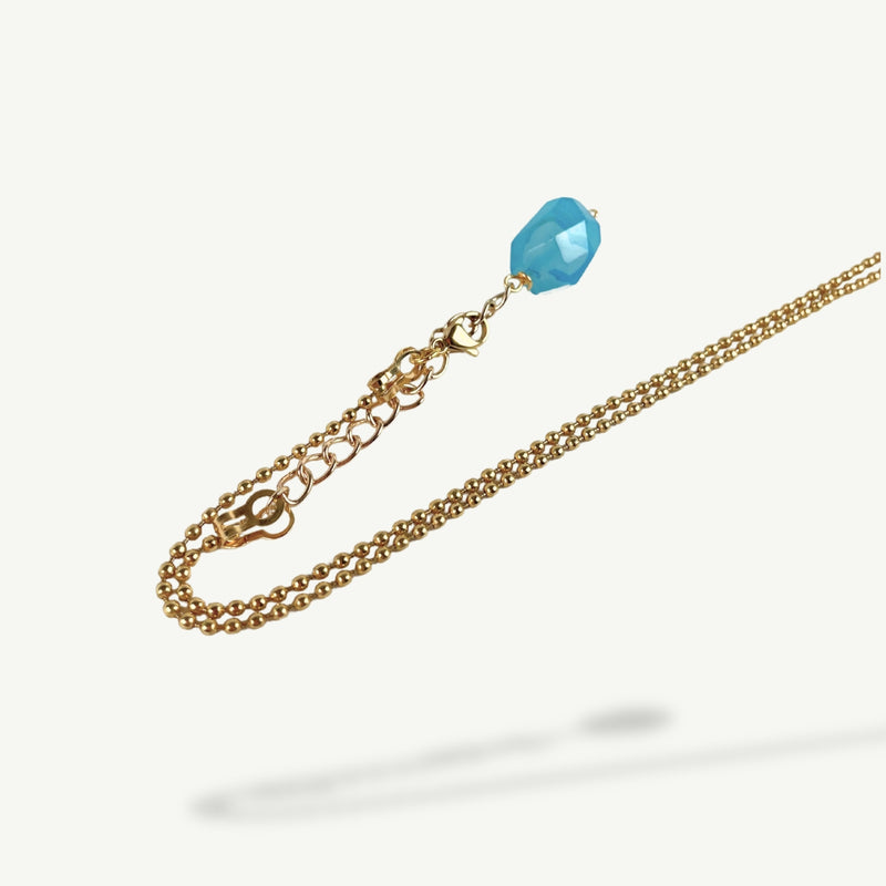 ALMALA COLLANA CUORE STRASS | TURCHESE Nuovo