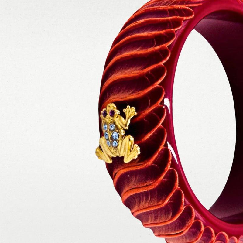 ALMALA BRACCIALE ACETATE FROG | MATTONE SCURO In Linea