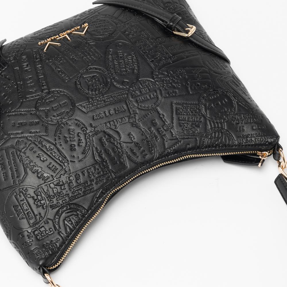 Alv by alviero martini Hobo Medium bag debossed passport ALV by Alviero Martini – ALVB9202 Moda