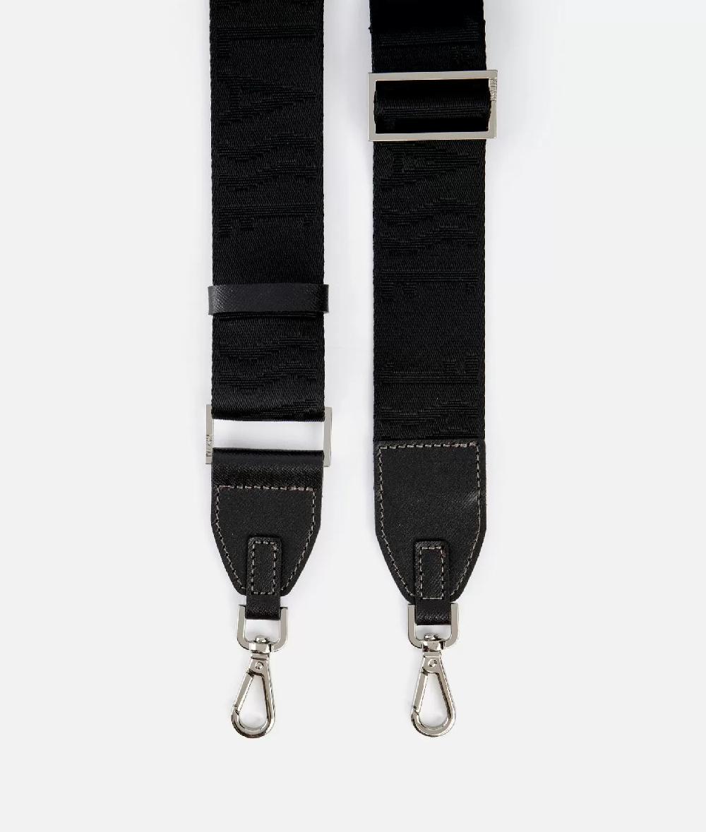 Alviero martini 1a classe Tracolla in nastro con logo 1ᴬ Classe Nera In Vendita